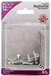 Codo de refuerzo 2-1/2" x 5/8" galvanizado National Hardware N113-233 (4 por paquete)