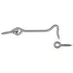Gancho y anillo 4" zincado National Hardware N226-373