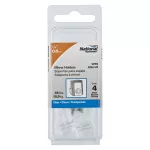 Soporte para espejo con anclaje 1/4" transparente National Hardware N260-349 (4 por paquete)