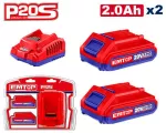 Cargador de baterias P20S 20V 2Ah con 2 baterias para inalambricos Emtop ULBCPK2212 (sust. ULBCPK1222)