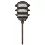 Lampara para exterior mini poste tipo farol con estaca E27 13W 100-240V cafe Antequera Tecnolite H-820/CF