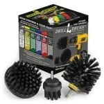 Cepillo giratorio de limpieza para parrilla negro para taladro Drill Brush K-S-42O-QC-DB (3 por paquete)