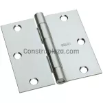 Bisagra de puerta 3" x 3" cromo (zinc) National Hardware N830-196