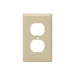 Placa doble plastica para tomacorriente marfil Eagle 2132-V