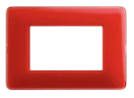 Placa 3 modulos rectangular coral Matix Bticino AM4803CRD