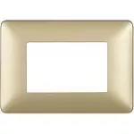 Placa 3 modulos rectangular oro Matix Bticino AM4803MGL