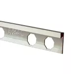 Perfil listelo de aluminio 4.5 mm x 2.5 metros plata mate (#13) Novolistel Slimm Emac NLS13316
