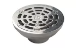 Drenaje redondo 9.5 cm de aluminio salida de 38 mm (1-1/2") satinado Grandeco Carmiol CI 101-38-E-A-S