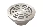 Drenaje redondo 11.2 cm de aluminio salida de 50 mm (2") satinado Grandeco Carmiol CI 102-50-E-A-S