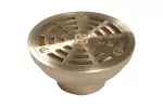 Drenaje redondo 11.2 cm de bronce salida de 50 mm (2") satinado Grandeco Carmiol CI 102-50-E-B-S