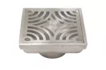 Drenaje cuadrado 11 cm de aluminio salida de 50 mm (2") satinado Balancado Carmiol CI 112-50-E-A-S