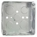 Caja EMT cuadrada 4" x 4" doble fondo (KO 1") UL