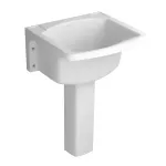 Tanque lavarropa con pedestal blanco Deca TQ.02.17+CT25.17+FT.11.01+1606.C.112