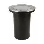 Lampara empotrada en piso redonda E27 50W 100-240V IP65 satinado Constanza I Tecnolite H-605/S