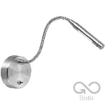 Lampara de pared LED 2W 100-240V 3000K cuello flexible satinado Freising Tecnolite TLLED-2030/S