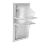 Lampara para exterior de pared E27 20W 100-240V satinado Tlin Tecnolite H-1190/S