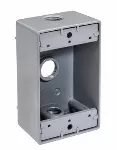 Caja EMT rectangular de uso pesado para intemperie 3 huecos 1/2"