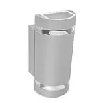 Lampara para exterior de pared 2 luces GU10 70W 100-240V IP44 satinado Toledo Tecnolite H-1070/S