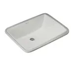 Lavatorio de submontar rectangular 505 x 380 mm con rebosadero blanco Alba Franz Viegener E334-BL