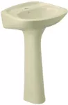 Lavatorio de pedestal 470 x 360 mm con rebosadero bone Ferrara Franz Viegener E211-BO