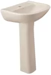 Lavatorio de pedestal 530 x 410 mm con rebosadero bone Bari Franz Viegener E227-BO