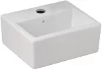 Lavatorio de sobreponer rectangular 310 x 270 mm sin rebosadero blanco Bach Franz Viegener E320-BL