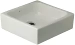 Lavatorio de sobreponer cuadrado 370 mm sin rebosadero blanco Amadeus Franz Viegener E243-BL
