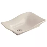 Lavatorio de sobreponer rectangular 510 x 350 mm sin rebosadero bone Carusso Franz Viegener E246-BO