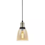 Lampara colgante E27 60W 100-240V (235 x 140 mm) vidrio ambar Soho Dome Blumenau 89021102
