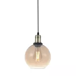 Lampara colgante E27 60W 100-240V (270 x 200 mm) vidrio ambar Soho Globe Blumenau 89031102