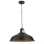 Lampara colgante E27 20W 100-240V negro mate Agora Tecnolite 60CTL1300MVN