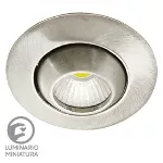 Lampara empotrada dirigible redonda LED 4W 100-240V 3000K miniatura satinado Abeba Tecnolite YDCLED-300/S