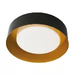 Plafon redondo E27 20W 100-240V negro y dorado Ursa Tecnolite PTL-1940/N