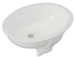 Lavatorio de submontar ovalado 460 x 350 mm con rebosadero blanco Mercury Franz Viegener E234-BL