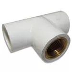 Tee PVC SCH40 con inserto metalico 18 mm (3/4") Durman