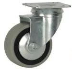 Rueda giratoria de goma base parche gris 40 mm 20 kg 76135