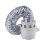 Ducto flexible 10 cm (4”) x 1.5 metros de aluminio para secadora con atrapa pelusa plastico Coflex DJ-K45AS