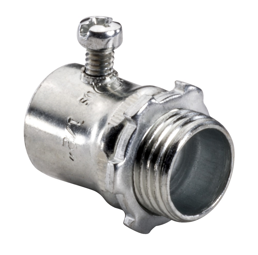 Conector EMT tornillo acero 1/2" (12 mm) Materiales De Construcción