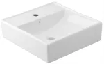 Lavatorio de sobreponer rectangular 420 x 400 mm sin rebosadero blanco Mozart Franz Viegener E324-BL