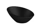 Lavatorio de sobreponer redondo 390 mm sin rebosadero negro mate Media Luna Deca L.1036.94