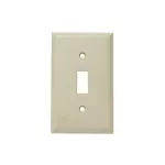 Placa sencilla plastica para interruptor tipo palanca marfil Eagle 2134-V