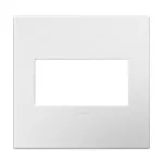 Placa 2 modulos 2 espacios rectangular blanco Adorne Legrand AWP2GWH4