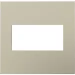 Placa 2 modulos rectangular titanio Adorne Legrand AWP2GTM4