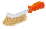 Cepillo de alambre curvo acero latonado anti-chispa (24 x 2 cm) Truper CEA-10 / 11540 