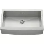Fregadero de submontar 1 tanque borde frontal curvo satinado 77.5 x 55.5 x 30 cm Prime EFS3021+S05