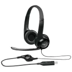 Auriculares USB negros con micrófono Logitech H390