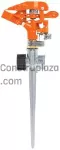 Aspersor para riego de 20.6 metros 360 grados 2 vias metalico de pulsaciones con estaca Truper ASP-11X / 10321 