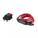 Candado de combinacion con cable de 1 metro 4 digitos Hermex CB-8C / 43924 