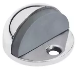 Tope de piso para puerta media luna 44 x 22 mm cromo Prime