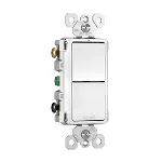 Interruptor doble 3 vias 15A 120V blanco Radiant Legrand RCD33W